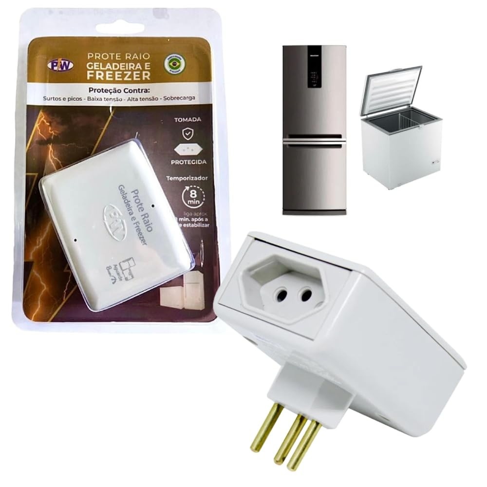 Protetor Contra Raios e Surtos para Geladeira e Freezer 220V - PW Eletrônica