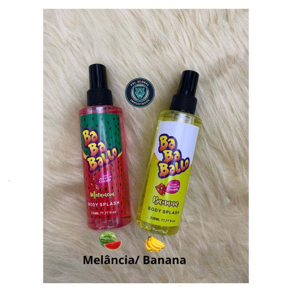 Body Splash Chiclete e Frutas: 2 Unidades (230ml)