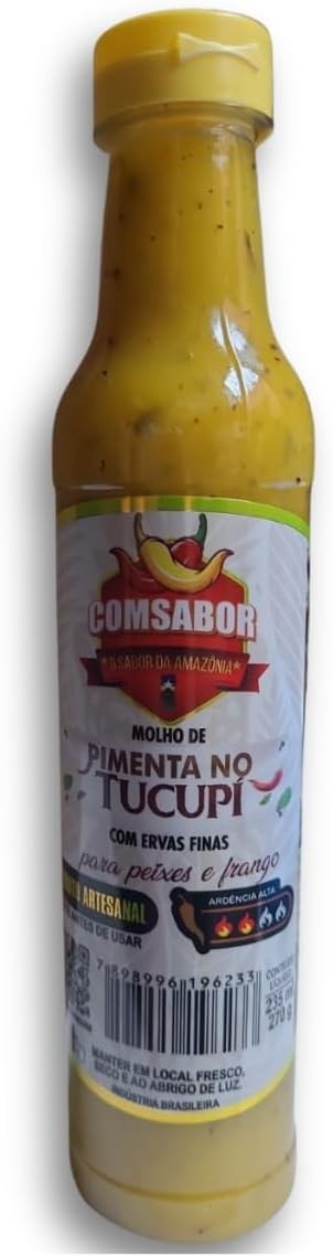 Molho De Pimenta No Tucupí - Para Frango e Peixe - 235ml