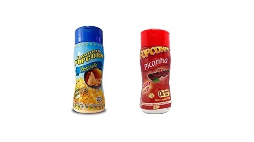 Temperos P/ Pipoca Popcorn Cx 24 Frascos. 12 Parmesão - 12 Picanha