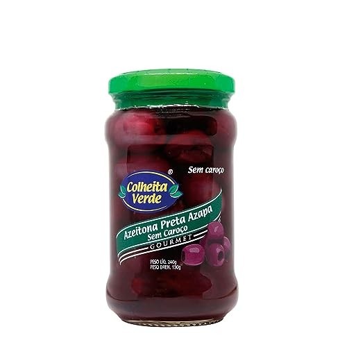 Azeitona Preta Azapa Sem Caroço Colheita Verde 240g