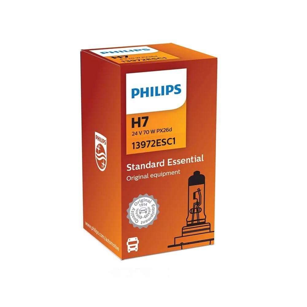 Lâmpada Halógena Philips H7 24V Standard Essential: Iluminação Confiável para seu Veículo