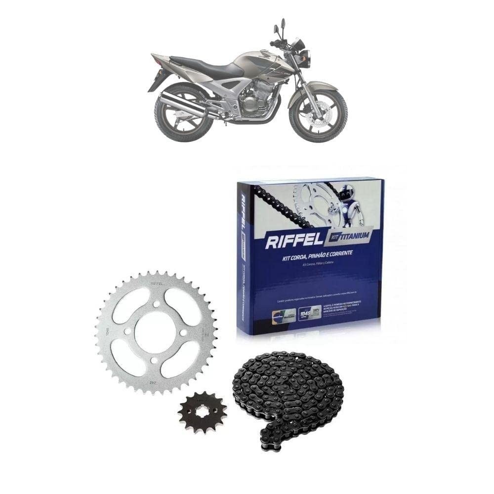 Kit Relação Cbx 250 Twister 37Z/13Z Corrente 520H 106L Riffel Titanium - Durabilidade e Performance