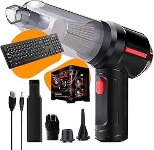 Aspirador Portátil USB Premium 5 em 1: Limpeza Completa para Carro e Casa com 2500mAh