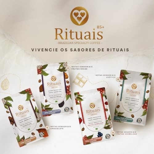 3 Corações Café Torrado e Moído Rituais 85+, Aroma Exótico, 250g