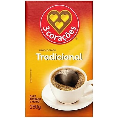 Café 3 Corações Tradicional Torrado Moído 250g