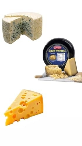 Kit Queijos Gorgonzola / Gruyere / Parmesão 250g Cada