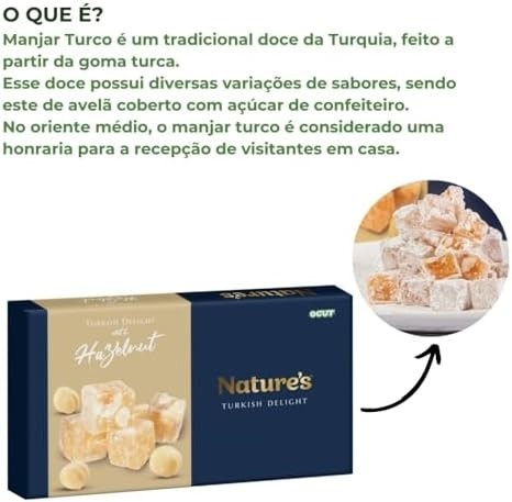 Manjar Turco Doce Árabe de Avelã 250g OGUT