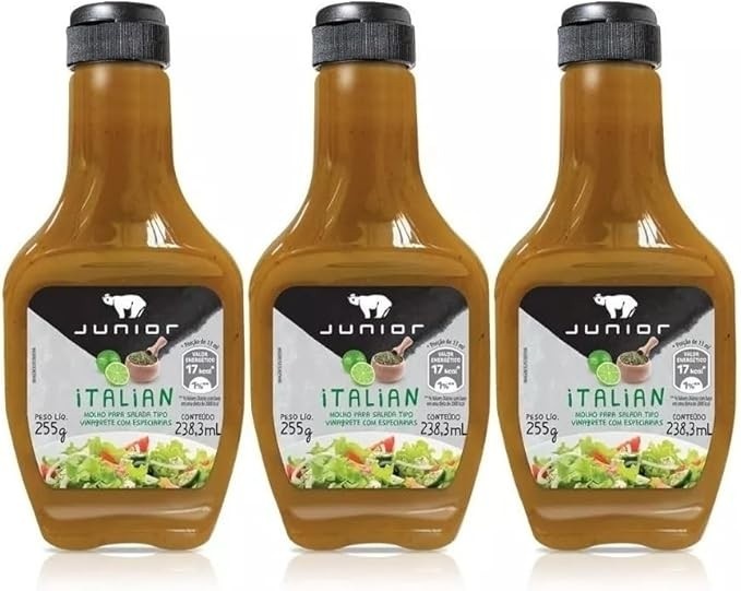3 Molho Salada Italian Junior Kerry Frasco de 255g