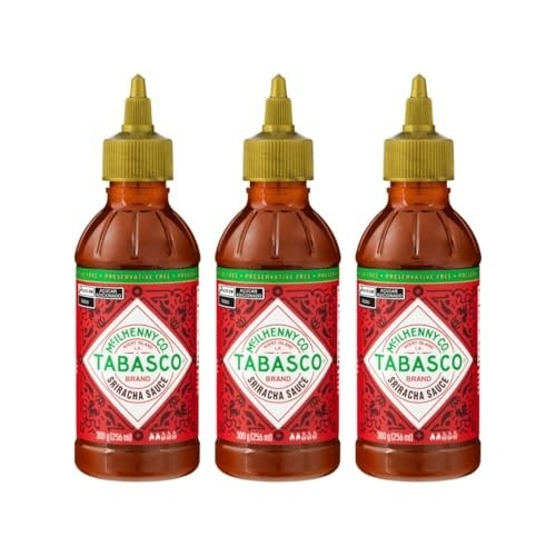 Kit 3 Molho Pimenta Sriracha Sauce Tabasco 256 Ml