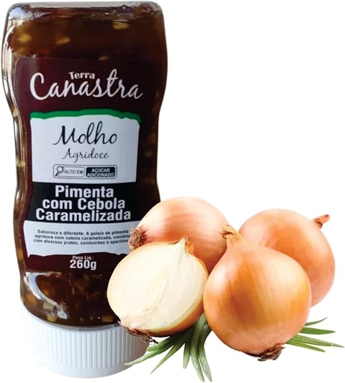 Molho/Geleia de Pimenta 260g - Escolha seu Sabor Preferido! Sabor Intenso e Picante para Todos os Gostos | Ideal para Acompanhamentos e Petiscos (Pimenta com Cebola Caramelizada)