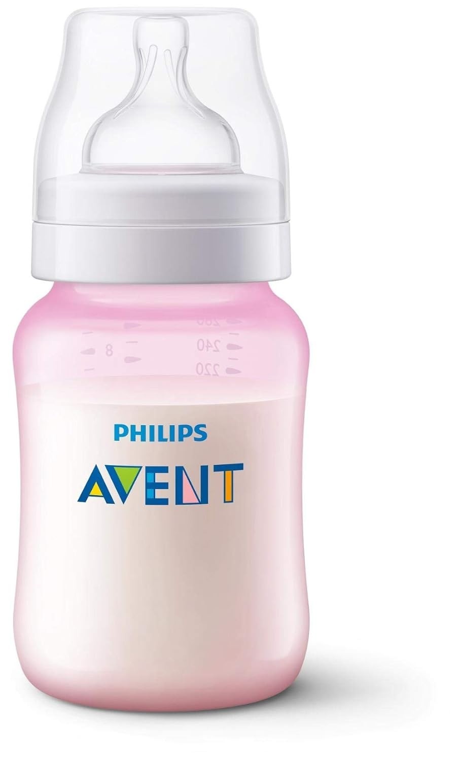 Mamadeira Anti-cólica Rosa 260ml Philips Avent - Alívio Natural para Cólicas