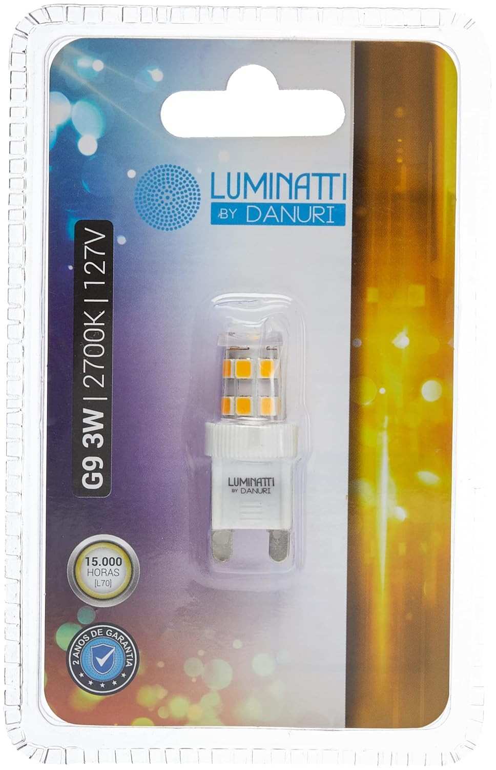Lâmpada G9 LED 3W 2700K 127V Branca - Luminosidade Aconchegante