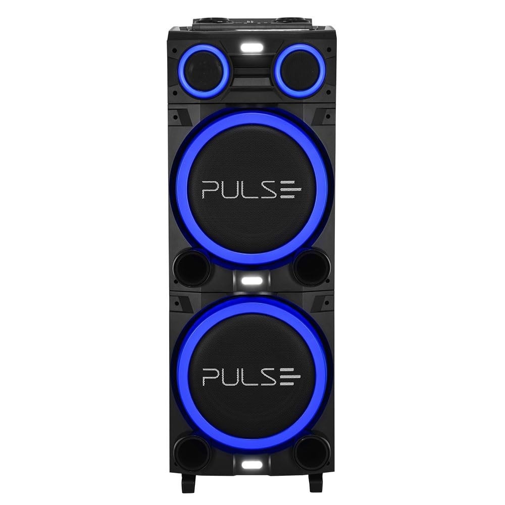 Caixa de Som Torre Pulse Double 12" 2700W RMS Bluetooth SP516: Graves Potentes e Luzes LED!