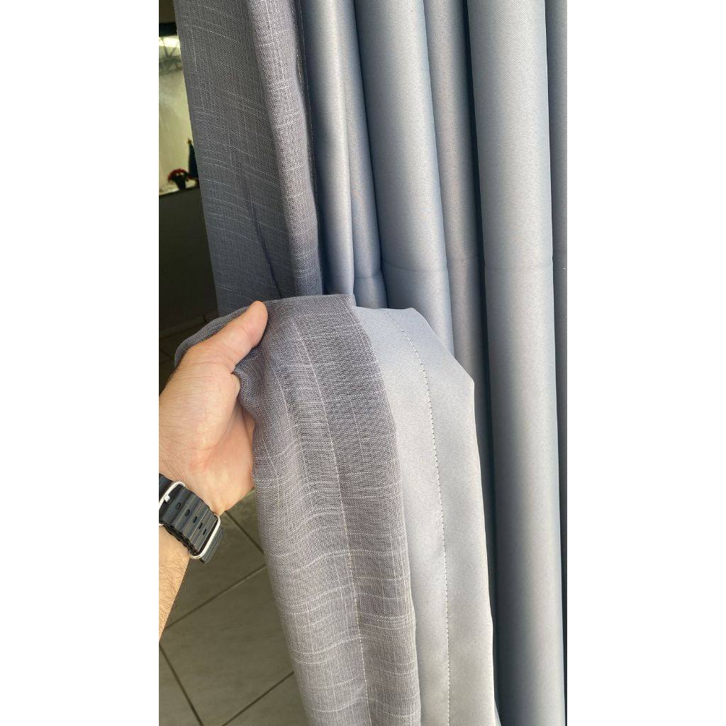 Cortina Voil Gaze de Linho com Forro Blackout – 4m x 2,80m