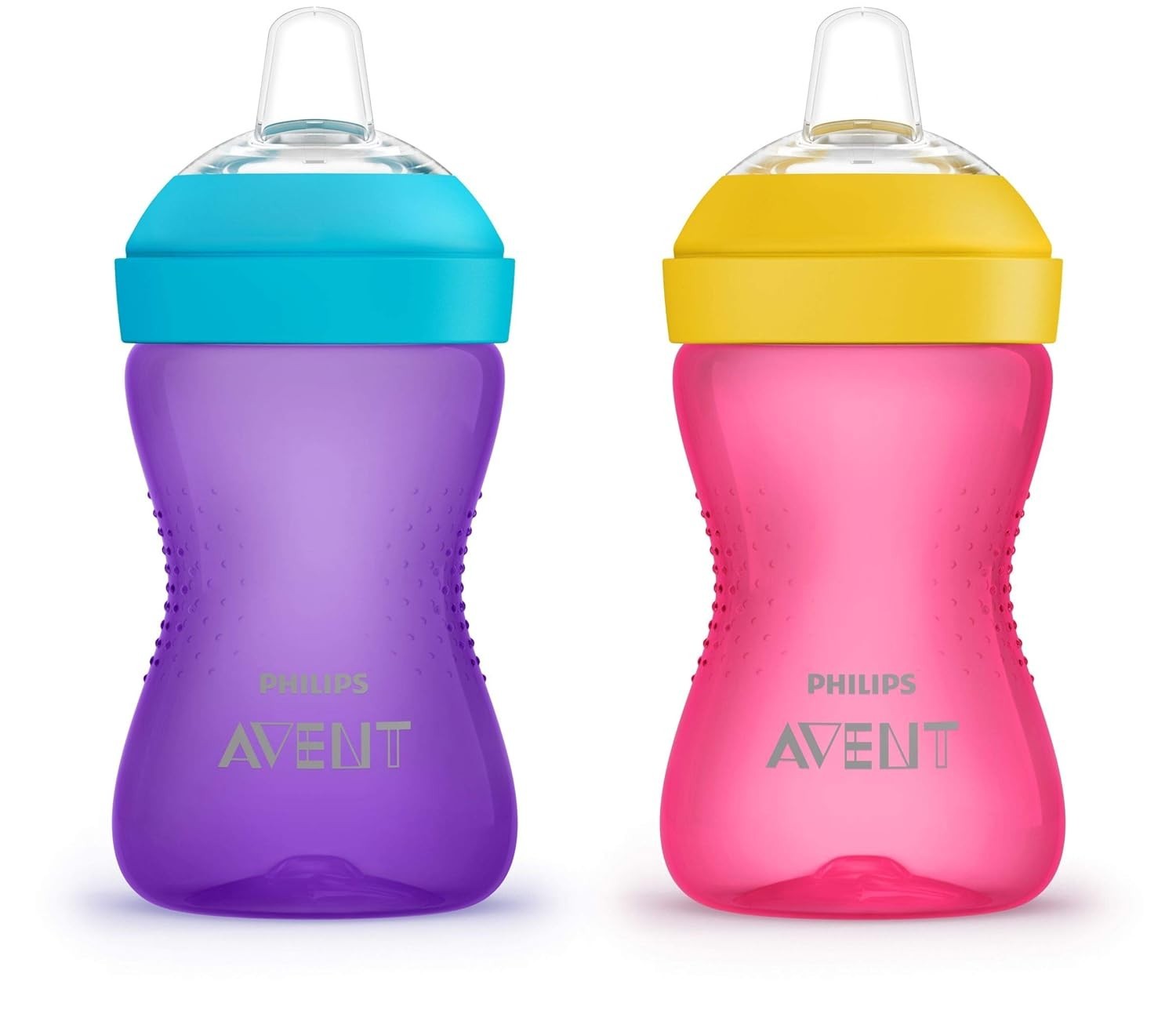 Copo My Grippy Spout Cup Philips AVENT Rosa/Púrpura 283g - Seguro, Ergonômico e Sem Vazamentos