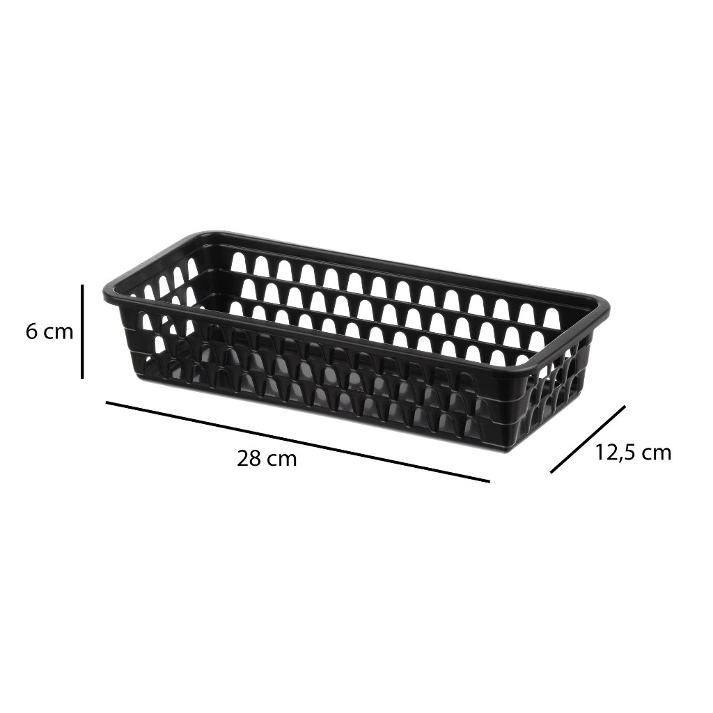 Kit com 6 Cestos Organizadores Retangulares 28x12x6