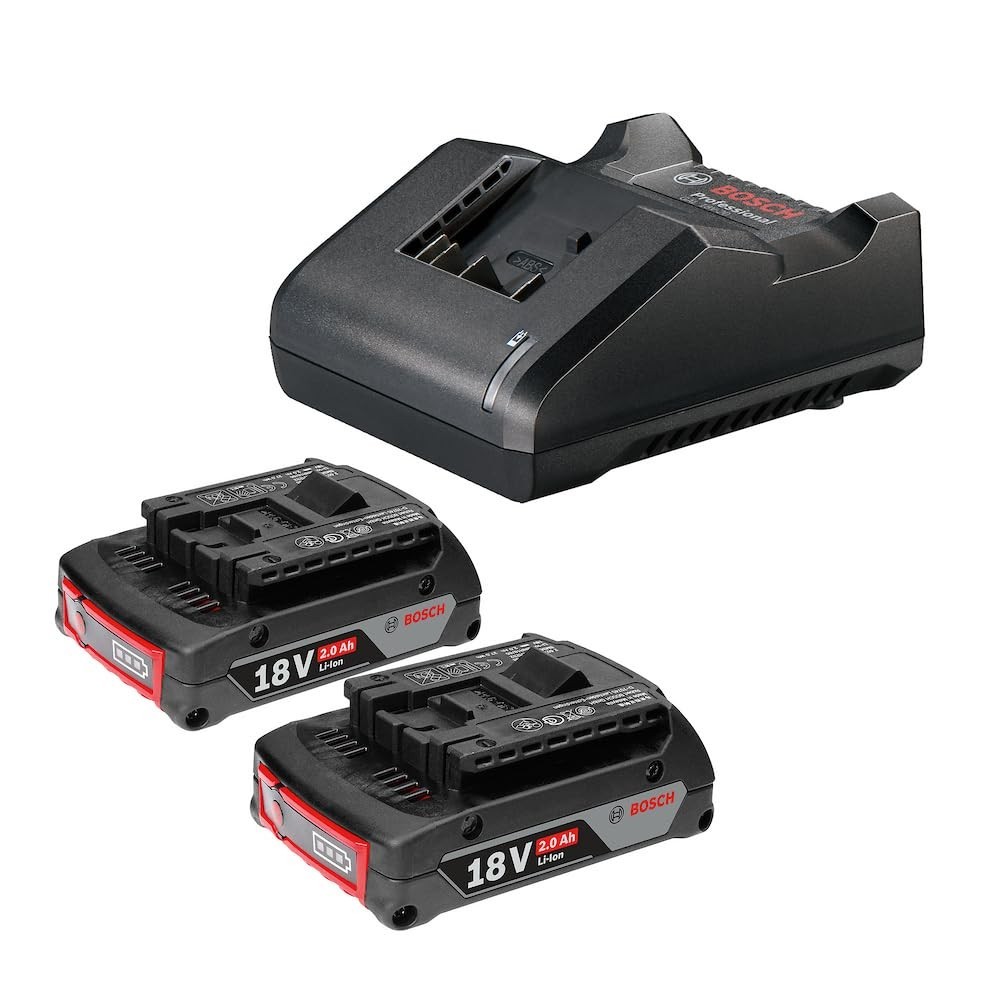 Bosch Kit 2 Baterias GBA 18V 2Ah + Carregador GAL18V-20 Bivolt: Potencialize Seu Trabalho!