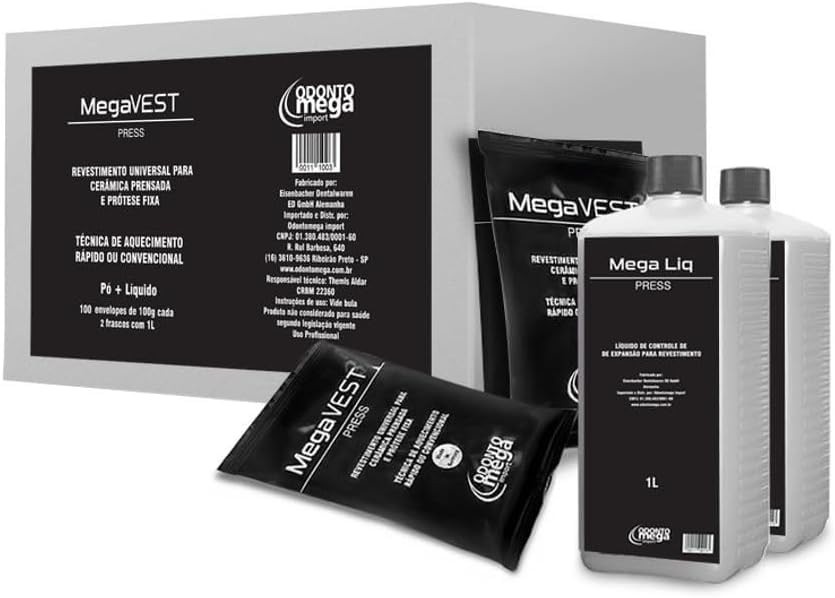 Revestimento Megavest Press Odontomega 10kg + 2L: Precisão e Qualidade para Sua Clínica
