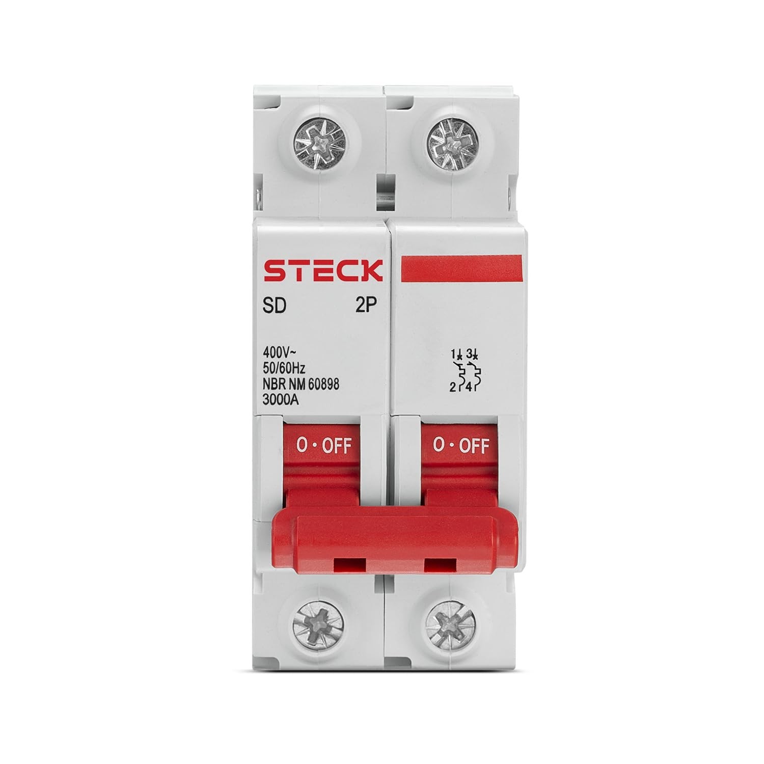 Disjuntor Steck Série SD62 4A 2P Curva C 3kA: Segurança e Proteção Essencial para sua Instalação Elétrica