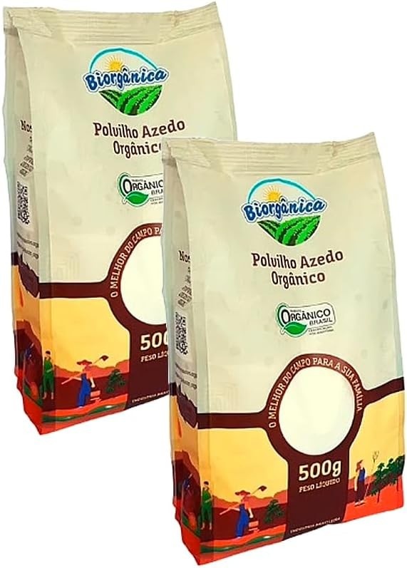 Kit 2X: Polvilho Azedo Orgânico Biorgânica 500g