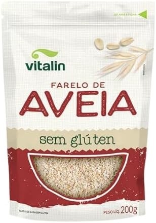 Kit 2X: Farelo de Aveia Sem Glúten Vitalin 200g