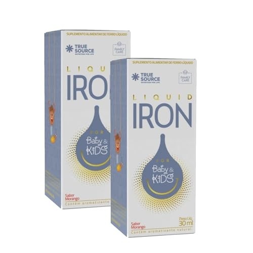 Kit 2x Liquid Iron For Baby & Kids 30ml Morango- True Source