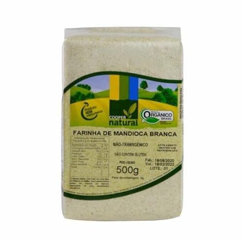 Kit 2X: Farinha Mandioca Branca Orgânica Coopernatural 500g