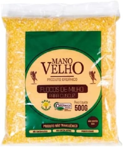 Kit 2X: Flocos de Milho Para Cuscuz Orgânico Mano Velho 500g