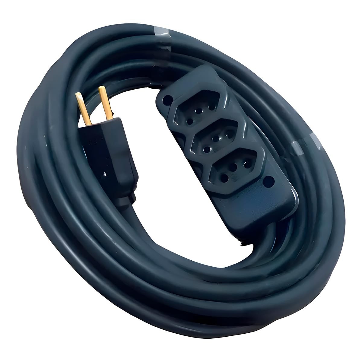 Extensão Elétrica Profissional 30m Cabo PP 2x2,5mm Alta Potência Bivolt 3 Tomadas