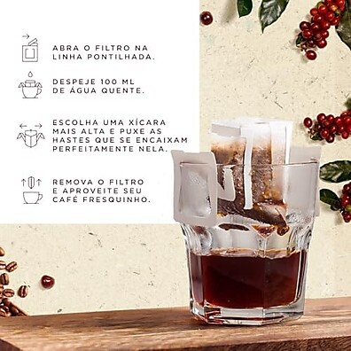 Café Florada Drip Coffee 3 Corações: 10 Unidades