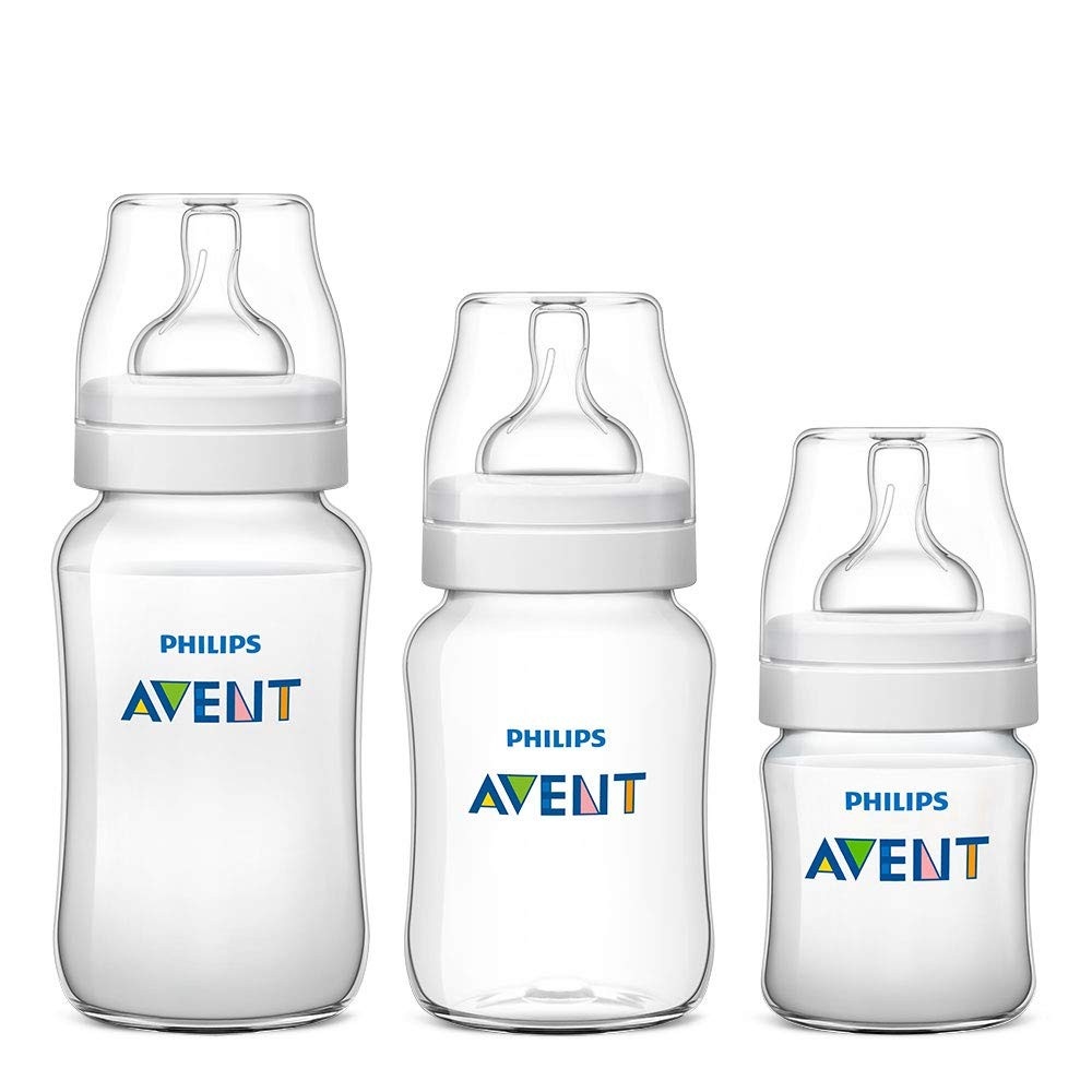 AVENT Kit 3 Mamadeiras Clássica Anticólica 125/260/330ml - Conforto e Segurança para Bebês