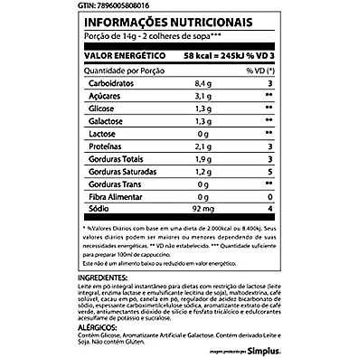 Cappuccino 3 Corações Balance: Sabor e Leveza 180g