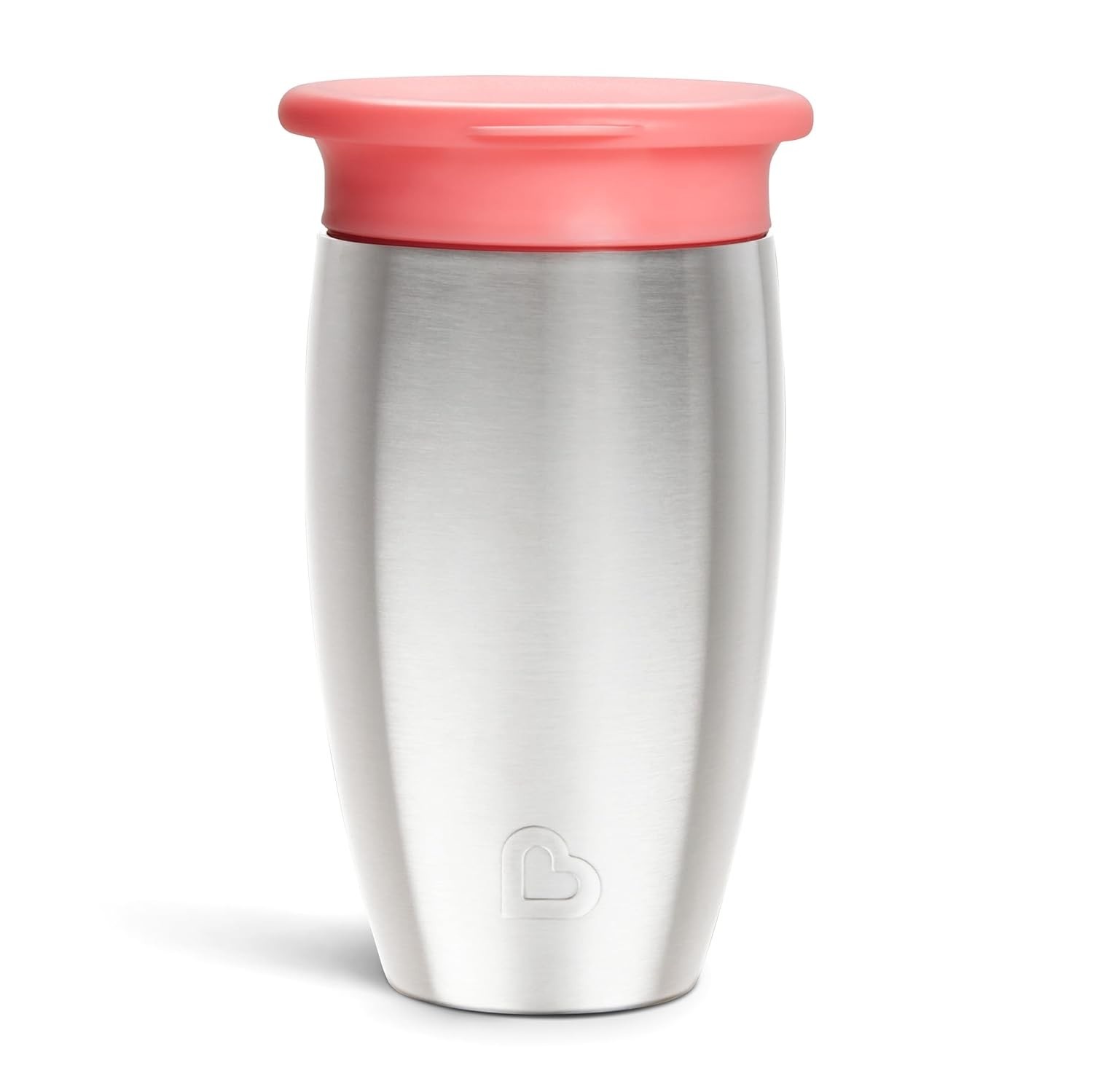 Copo Miracle 360 Rosa 293ml - Munchkin Aço Inoxidável Isolado Antivazamento para Crianças 1-3 Anos