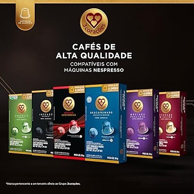Café Cerrado Mineiro 3 Corações: 10 Cápsulas Nespresso