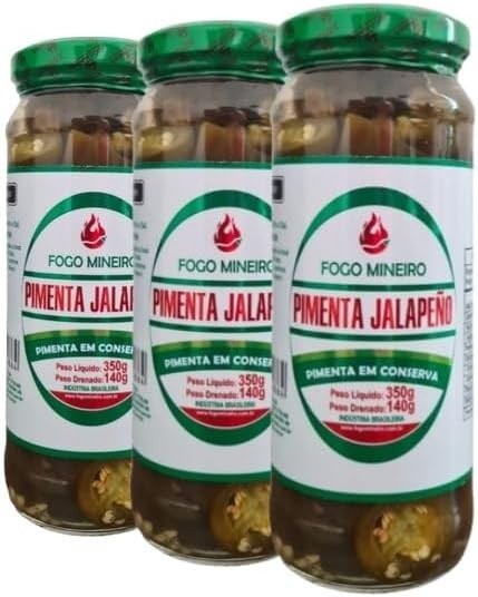 Kit 3 Pimentas Jalapeño Verde Em Conserva 350g