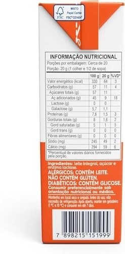 kit com 3 Piracanjuba Leite Condensado Zero Lactose 395G