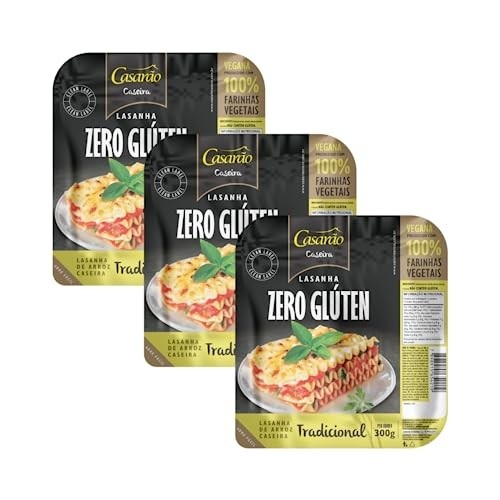 Kit com 3 Unidades de Massa para Lasanha Vegana Tradicional 300g - Casarão
