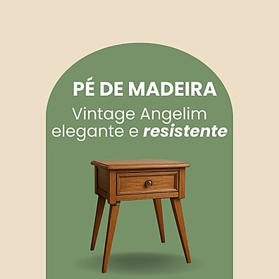 Pés Palito Madeira 30/35cm: Kit 4un Até 300kg