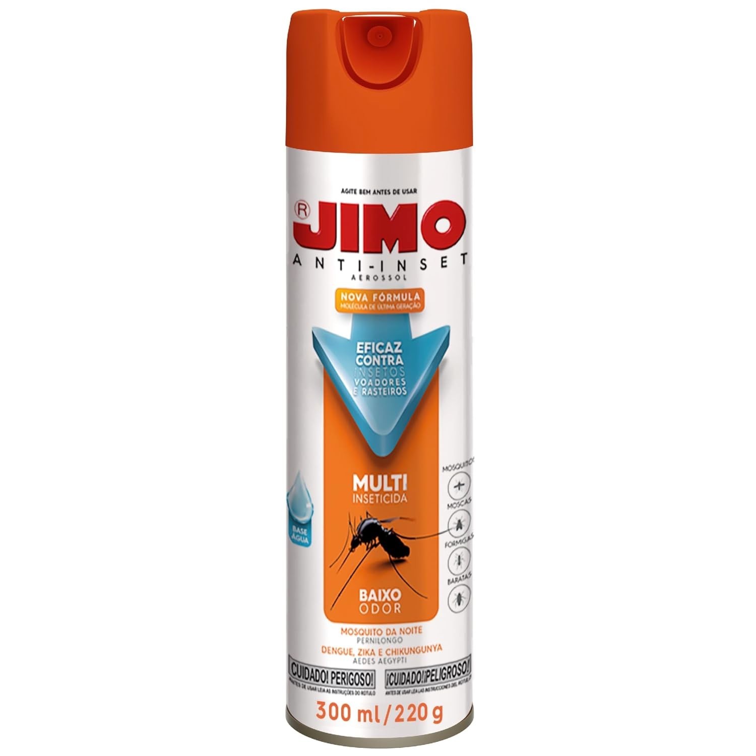 Jimo Anti-Inset Aerossol 300ml - Proteção Contra Mosquitos da Dengue, Zika e Chikungunya