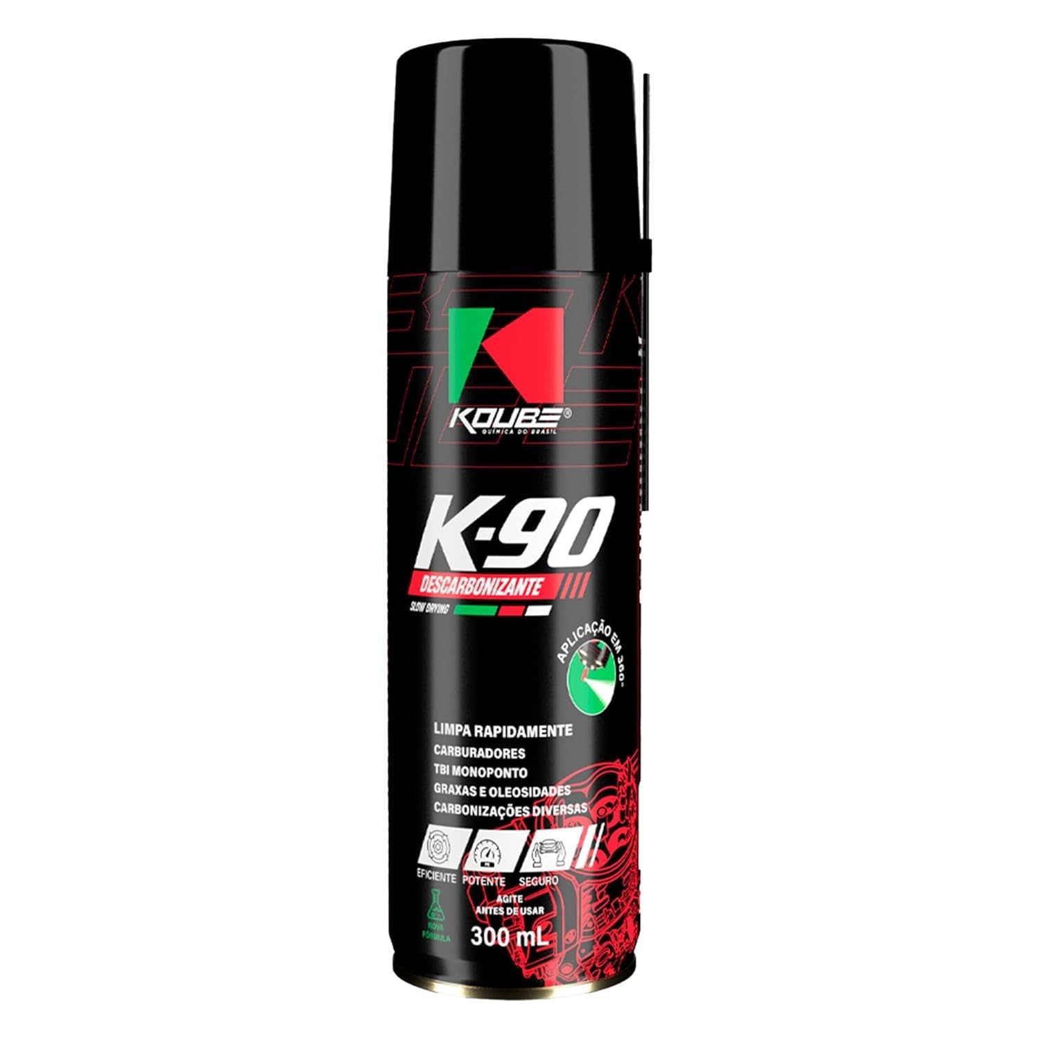 Descarbonizante K90 Slow Drying Koube 300ml: Limpeza Profunda e Eficaz