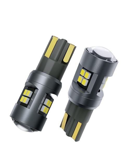 Ilumine seu Carro: Par de Lâmpadas LED T10 Canbus 16 LEDs SMD 3030 Branca 6000K 12V/24V
