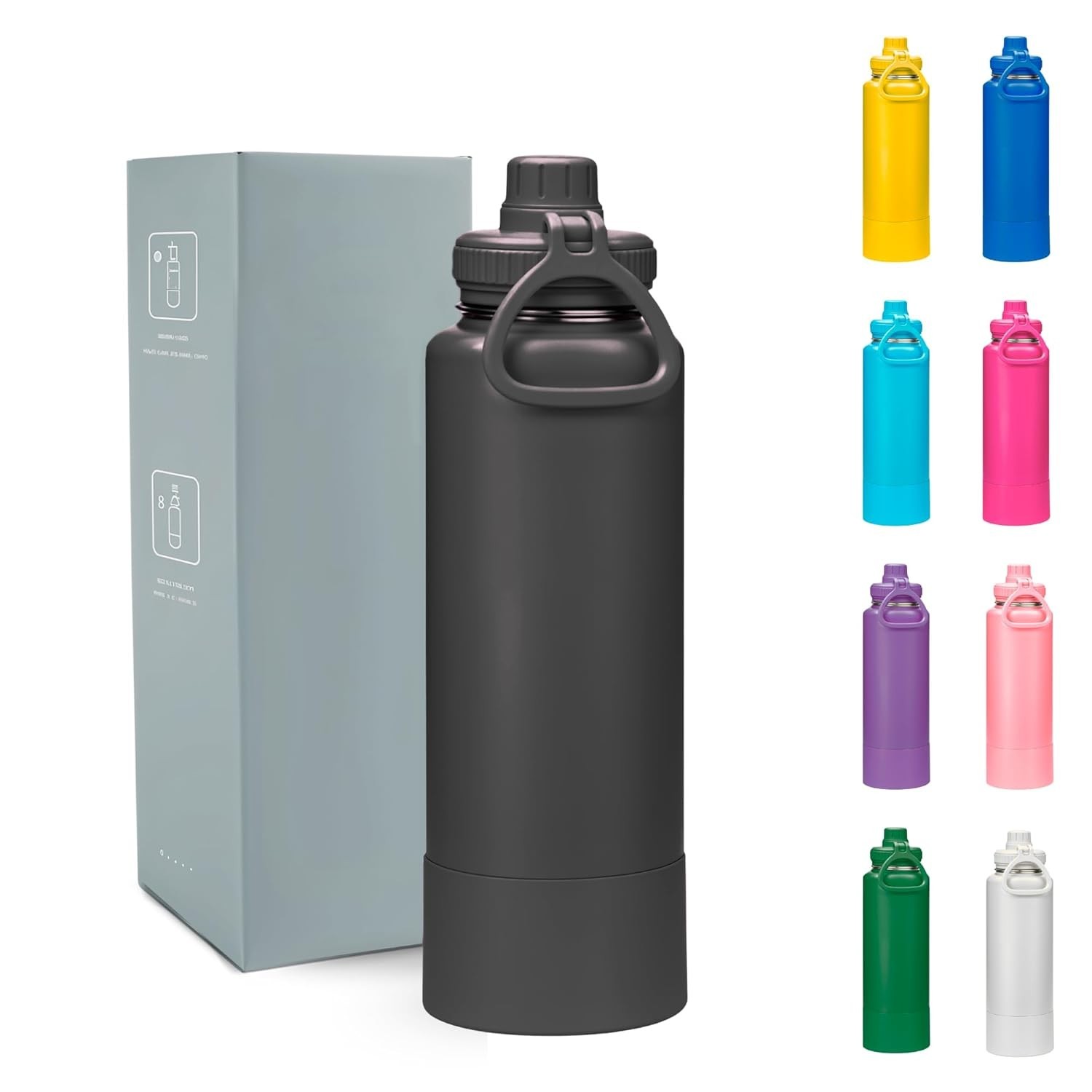 Garrafa Térmica 800ml Premium - Aço Inox 304, Isolamento Duplo, 12h Quente e 24h Gelada