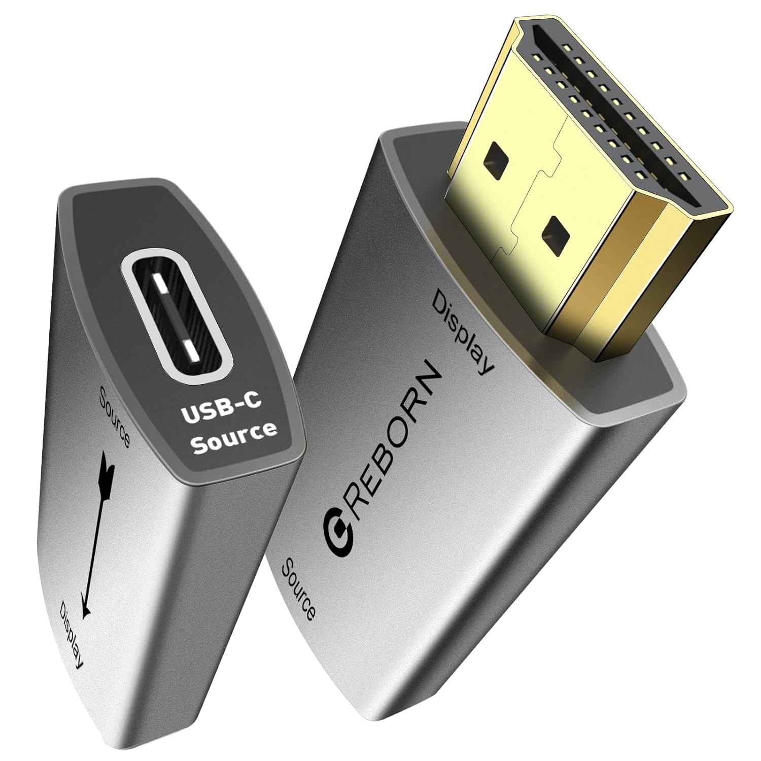 Adaptador USB-C Fêmea para HDMI Macho 4K 30Hz Reborn | Conexão Unidirecional Thunderbolt 3/4 para MacBook, Galaxy S, Surface
