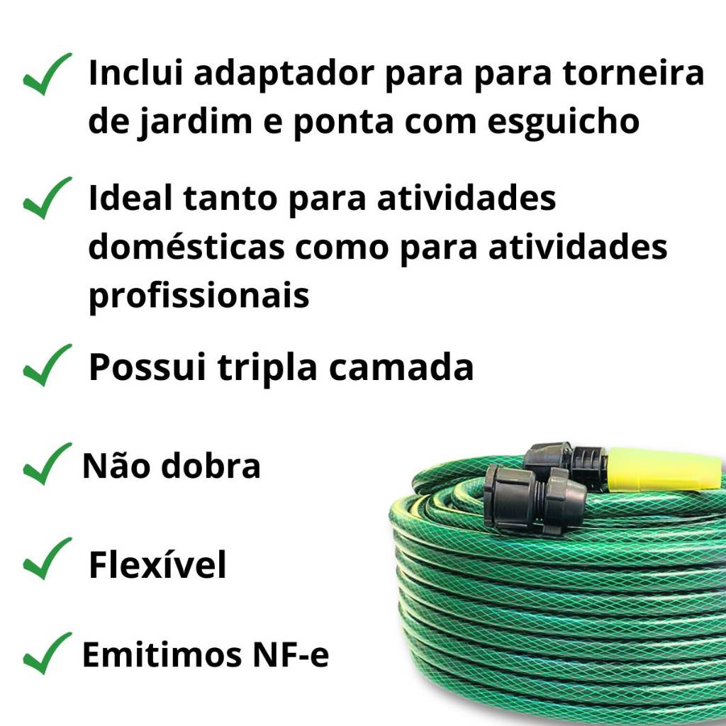 Mangueira para Jardim Resistente e Flexível – Até 30m
