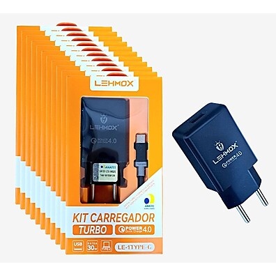Carregador Turbo Lehmox: Carga Rápida 30W!
