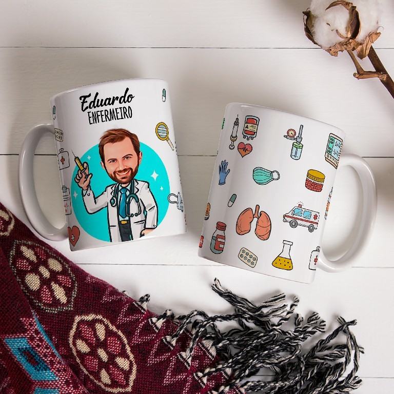 Caneca Avatar Enfermeiro Personalizada - 325ml