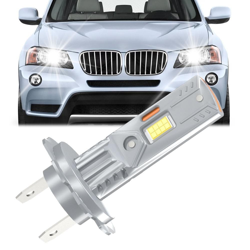 Lâmpadas LED H7 para BMW 328i, X3, 750i, 525i e mais (2002-2016) - Feixe Alto Potente