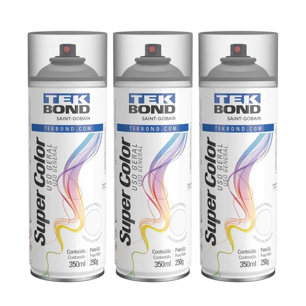 Kit 3 Verniz Spray TekBond Fosco Uso Geral 350ml: Acabamento Profissional e Duradouro