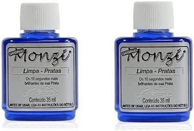 Limpa Pratas Monzi - Kit com 2 Frascos de 35ml | Produto Líder do Mercado